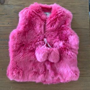American Widgeon Pink Faux Fur Vest